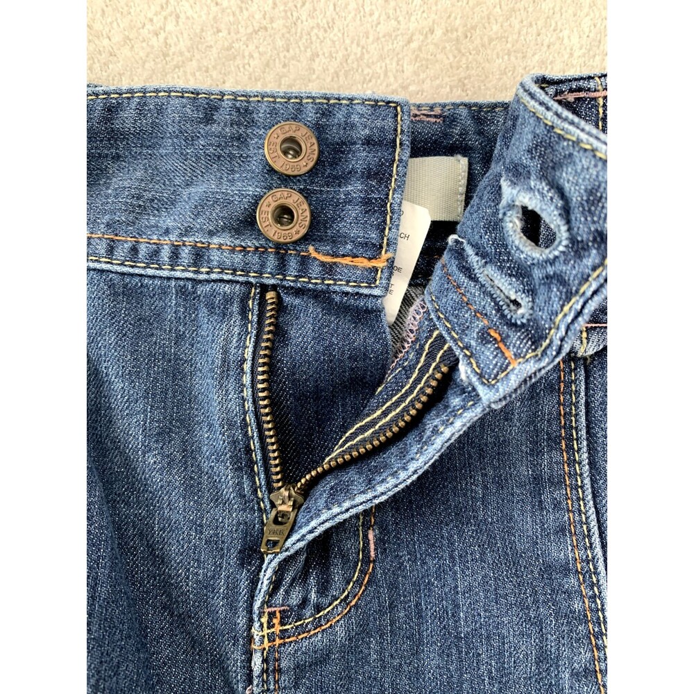 GAP Denim Skirt 4 Blue Flared 90s Retro Coquette Indie Sleaze Mini - Picture 4 of 11